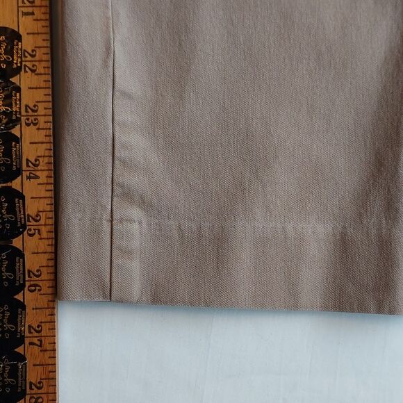 TALBOTS Tan Ankle Pants Twill Flat Front 10 - Picture 8 of 12